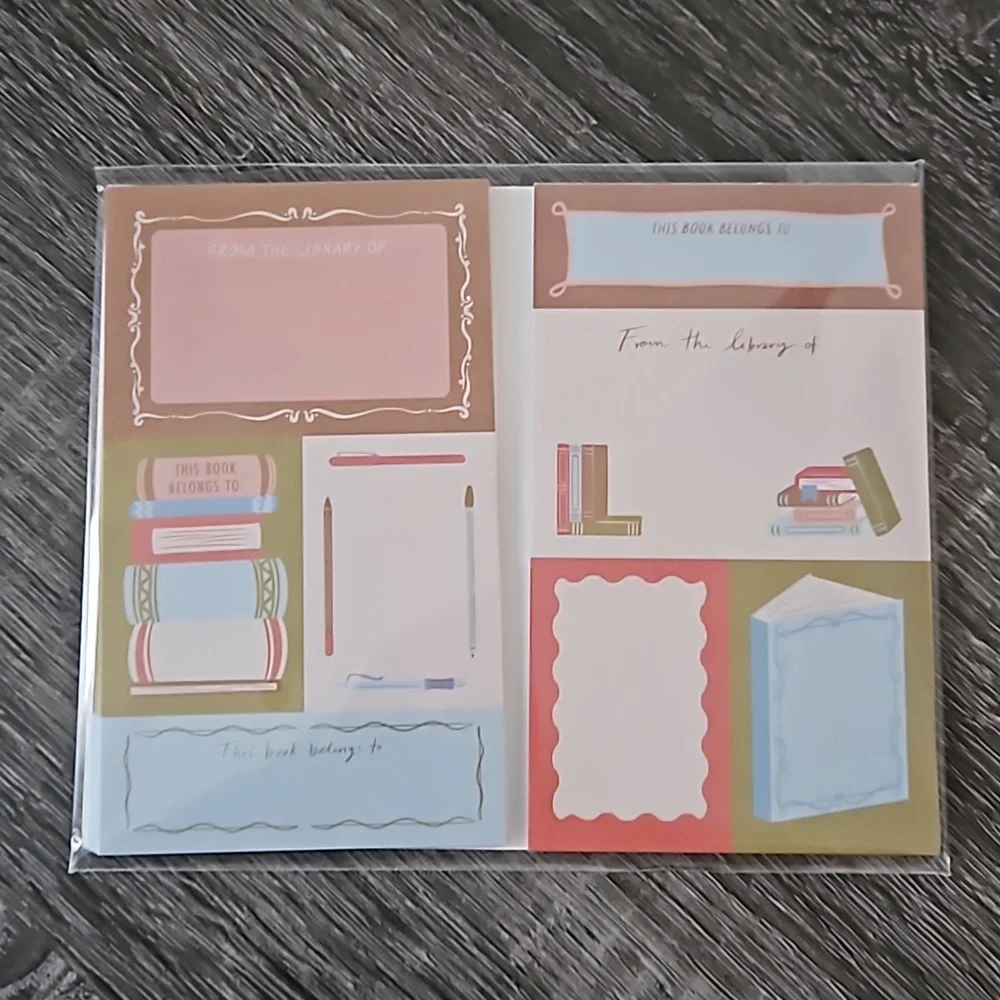 New Sealed Pack of 80 Customizable Book Plate Stickers from Barnes and Noble